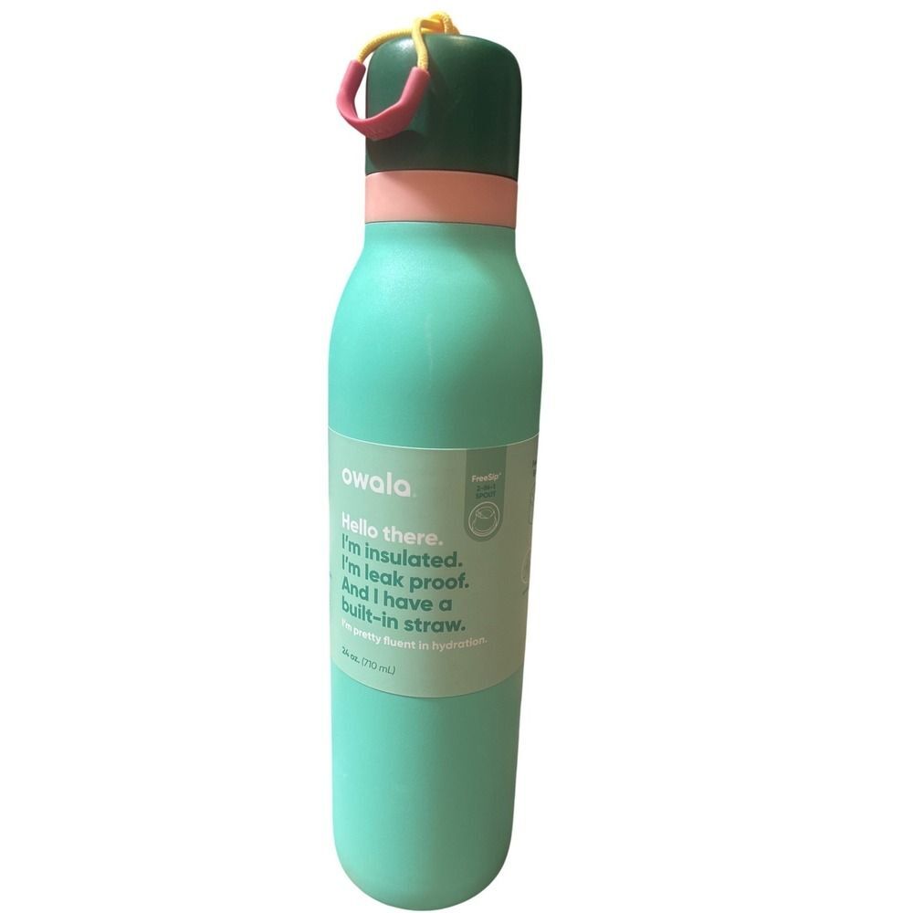 Owala FreeSip Twist 24oz Stainless Steel Water Bottle Scream Green Insulated NEW